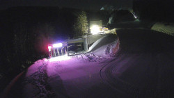 Modrá sjezdovka - dojezd k lanové dráze