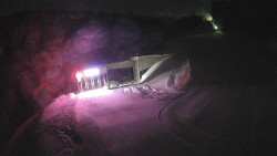 Modrá sjezdovka - dojezd k lanové dráze