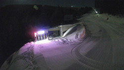 Modrá sjezdovka - dojezd k lanové dráze