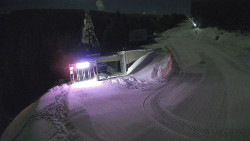 Modrá sjezdovka - dojezd k lanové dráze