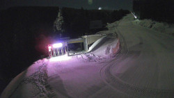 Modrá sjezdovka - dojezd k lanové dráze