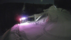 Modrá sjezdovka - dojezd k lanové dráze