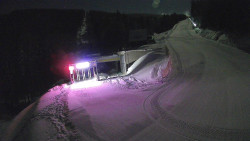 Modrá sjezdovka - dojezd k lanové dráze