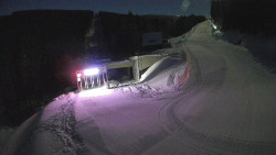 Modrá sjezdovka - dojezd k lanové dráze