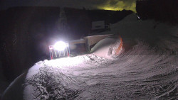 Modrá sjezdovka - dojezd k lanové dráze