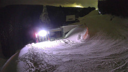 Modrá sjezdovka - dojezd k lanové dráze