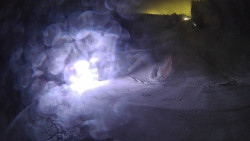 Modrá sjezdovka - dojezd k lanové dráze