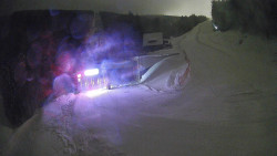 Modrá sjezdovka - dojezd k lanové dráze