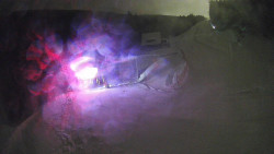 Modrá sjezdovka - dojezd k lanové dráze