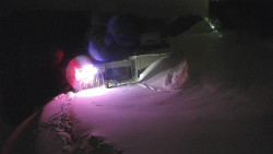 Modrá sjezdovka - dojezd k lanové dráze