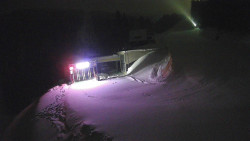 Modrá sjezdovka - dojezd k lanové dráze