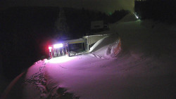 Modrá sjezdovka - dojezd k lanové dráze