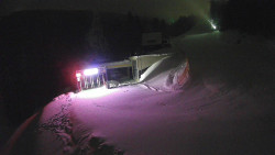 Modrá sjezdovka - dojezd k lanové dráze