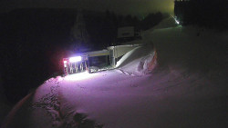 Modrá sjezdovka - dojezd k lanové dráze