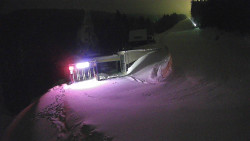 Modrá sjezdovka - dojezd k lanové dráze