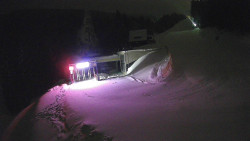 Modrá sjezdovka - dojezd k lanové dráze