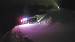 Modrá sjezdovka - dojezd k lanové dráze