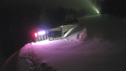 Modrá sjezdovka - dojezd k lanové dráze