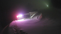 Modrá sjezdovka - dojezd k lanové dráze