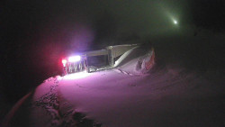 Modrá sjezdovka - dojezd k lanové dráze