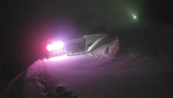 Modrá sjezdovka - dojezd k lanové dráze