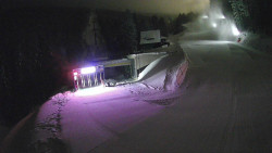 Modrá sjezdovka - dojezd k lanové dráze