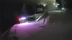 Modrá sjezdovka - dojezd k lanové dráze