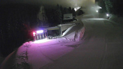 Modrá sjezdovka - dojezd k lanové dráze