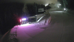 Modrá sjezdovka - dojezd k lanové dráze