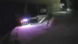 Modrá sjezdovka - dojezd k lanové dráze