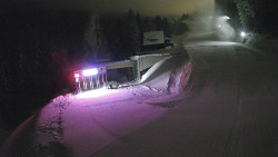 Modrá sjezdovka - dojezd k lanové dráze