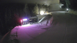 Modrá sjezdovka - dojezd k lanové dráze