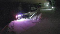 Modrá sjezdovka - dojezd k lanové dráze