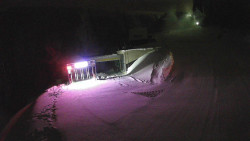 Modrá sjezdovka - dojezd k lanové dráze