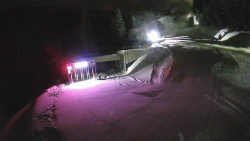 Modrá sjezdovka - dojezd k lanové dráze