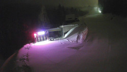 Modrá sjezdovka - dojezd k lanové dráze