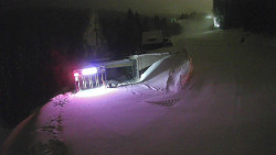 Modrá sjezdovka - dojezd k lanové dráze