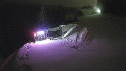 Modrá sjezdovka - dojezd k lanové dráze