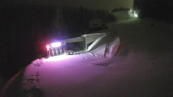 Modrá sjezdovka - dojezd k lanové dráze