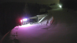 Modrá sjezdovka - dojezd k lanové dráze