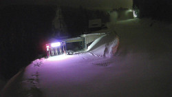 Modrá sjezdovka - dojezd k lanové dráze