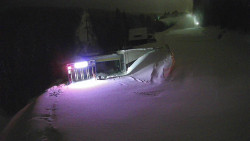 Modrá sjezdovka - dojezd k lanové dráze