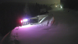 Modrá sjezdovka - dojezd k lanové dráze