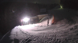 Modrá sjezdovka - dojezd k lanové dráze