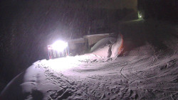 Modrá sjezdovka - dojezd k lanové dráze