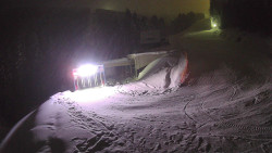 Modrá sjezdovka - dojezd k lanové dráze