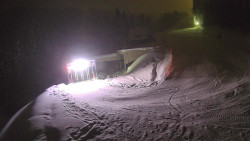 Modrá sjezdovka - dojezd k lanové dráze