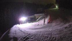 Modrá sjezdovka - dojezd k lanové dráze