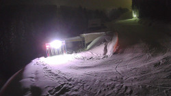 Modrá sjezdovka - dojezd k lanové dráze