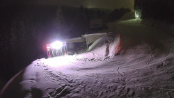 Modrá sjezdovka - dojezd k lanové dráze